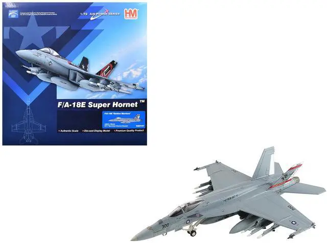 Main image of Boeing F/A-18E Super Hornet Fighter Aircraft Golden Warriors" 2017 US Navy "Air Power Series" 1/72 Diecast Model by Hobby Master