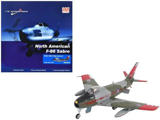 Main image of Canadair Sabre Mk.6 Fighter Aircraft "Sky Lancers" (1956) Royal Canadian Air Force 1/72 Diecast Model by Hobby Master