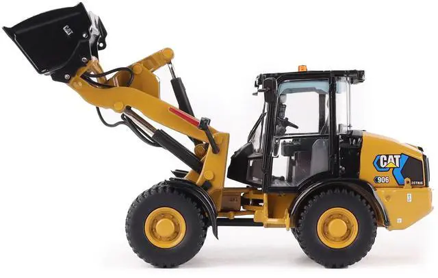 Alt view image 3 of 6 - CAT Caterpillar 906 Electric Compact Wheel Loader Yellow with Operator "High Line Series" 1/50 Diecast Model by Diecast Masters