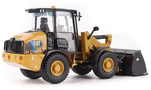 Alt view image 5 of 6 - CAT Caterpillar 906 Electric Compact Wheel Loader Yellow with Operator "High Line Series" 1/50 Diecast Model by Diecast Masters
