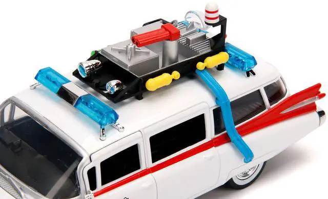 Alt view image 3 of 6 - Jada 99731-MJ Ghostbusters Ecto-1 Die-Cast Collectible Toy Model Car/Vehicle, White