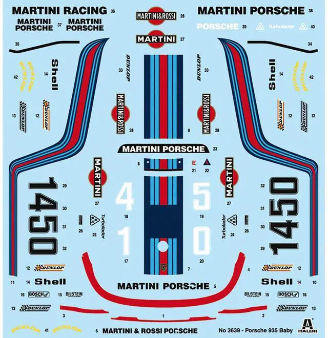 Alt view image 4 of 4 - Skill 3 Model Kit Porsche 935 Baby 1/24 Scale Model by Italeri