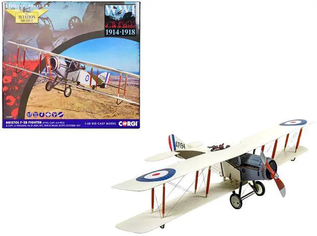 Main image of Bristol F-2B Fighter Aircraft "Egypt" (1917) Royal Flying Corps "The Aviation Archive" Series 1/48 Diecast Model by Corgi