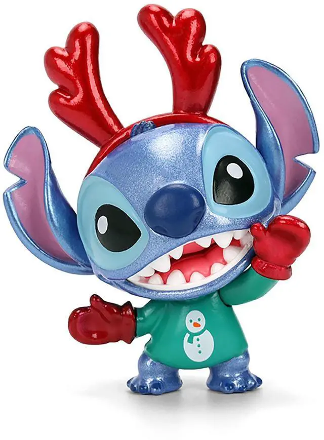 Alt view image 4 of 6 - Set of 4 Diecast Figures "Disney's Stitch Christmas Edition" "Metalfigs" Series Diecast Models by Jada