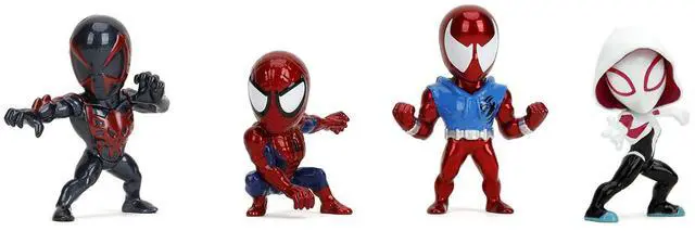 Alt view image 2 of 6 - Set of 4 Diecast Figures "Spider-Man" Wave 2 "Metalfigs" Series Diecast Models by Jada