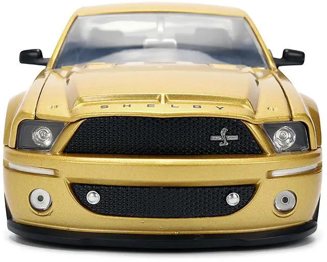 Alt view image 6 of 6 - 2008 Ford Shelby Mustang GT-500KR Gold Metallic and Black with Graphics "Bigtime Muscle" Series 1/24 Die Cast Model Car by Jada