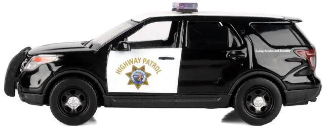 Alt view image 2 of 2 - 2015 Ford Police Interceptor Utility "California Highway Patrol" Black and White 1/43 Diecast Model Car by Motormax