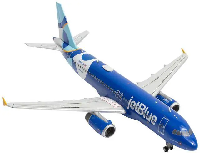 Alt view image 4 of 6 - Airbus A320 Commercial Aircraft "JetBlue Airways" (N547JB) Blue with Graphics 1/400 Diecast Model Airplane by GeminiJets