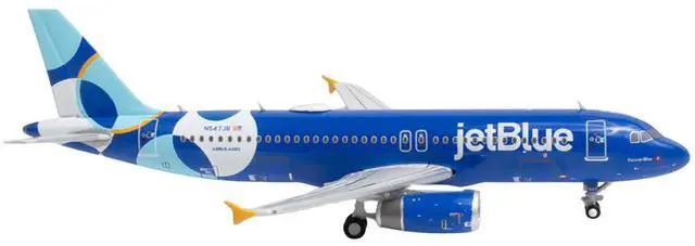 Alt view image 3 of 6 - Airbus A320 Commercial Aircraft "JetBlue Airways" (N547JB) Blue with Graphics 1/400 Diecast Model Airplane by GeminiJets