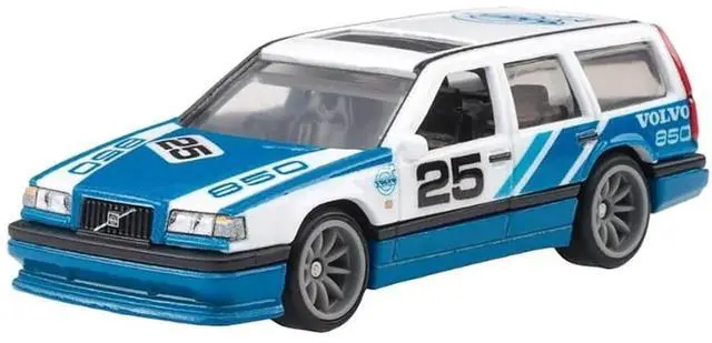 Alt view image 2 of 3 - Volvo 850 Estate Wagon #25 Blue and White "Fast Wagons" Series Diecast Model Car by Hot Wheels