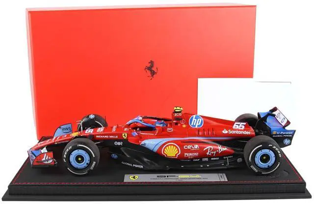 Main image of Ferrari SF-24 #55 Carlos Sainz F1 "Miami GP" (2024) Limited Edition to 96 pieces Worldwide 1/18 Diecast Model Car by BBR