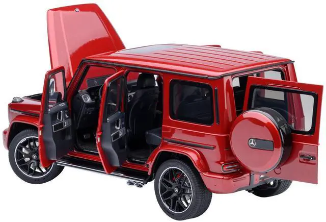 Alt view image 2 of 6 - Mercedes G63 AMG 6X6 Silver 1/18 Model Car by Autoart