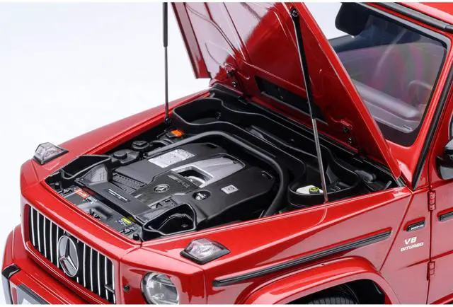 Alt view image 3 of 6 - Mercedes G63 AMG 6X6 Silver 1/18 Model Car by Autoart