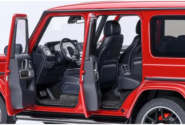 Alt view image 5 of 6 - Mercedes G63 AMG 6X6 Silver 1/18 Model Car by Autoart