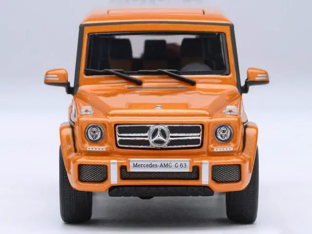 Alt view image 4 of 6 - 2017 Mercedes-Benz AMG G 63 Sunset Beam Orange 1/64 Diecast Model Car by Autoart