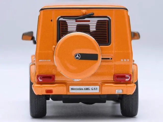 Alt view image 5 of 6 - 2017 Mercedes-Benz AMG G 63 Sunset Beam Orange 1/64 Diecast Model Car by Autoart