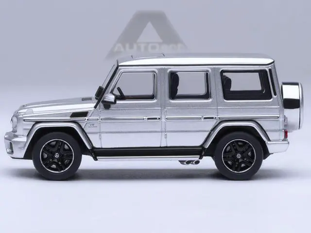Alt view image 2 of 6 - 2017 Mercedes-Benz AMG G 63 Silver Metallic 1/64 Model Car by Autoart