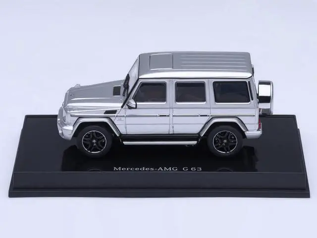 Alt view image 6 of 6 - 2017 Mercedes-Benz AMG G 63 Silver Metallic 1/64 Model Car by Autoart