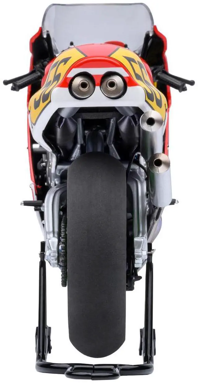 Alt view image 4 of 6 - Honda NSR500 WGP500 Motorcycle #56 Red and White with Helmet "Baribari Legend" (1986) OVA 1/12 Model by Autoart