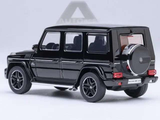 Alt view image 3 of 6 - 2017 Mercedes-Benz AMG G 63 Black 1/64 Diecast Model Car by Autoart