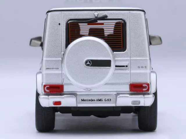Alt view image 5 of 6 - 2017 Mercedes-Benz AMG G 63 Silver Metallic 1/64 Model Car by Autoart
