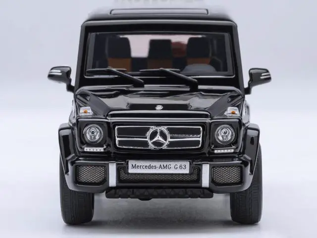 Alt view image 4 of 6 - 2017 Mercedes-Benz AMG G 63 Black 1/64 Diecast Model Car by Autoart