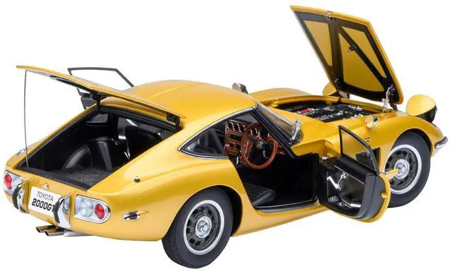 Alt view image 2 of 6 - 1967 Toyota 2000GT RHD (Right Hand Drive) Gold Metallic 1/18 Model Car by Autoart