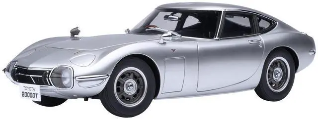 Main image of 1967 Toyota 2000GT RHD (Right Hand Drive) Silver Metallic 1/18 Model Car by Autoart