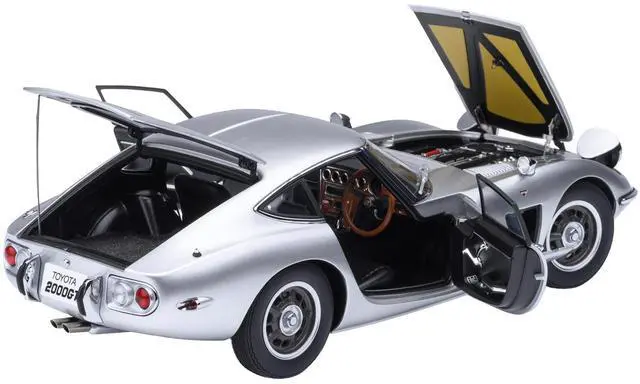 Alt view image 2 of 6 - 1967 Toyota 2000GT RHD (Right Hand Drive) Silver Metallic 1/18 Model Car by Autoart