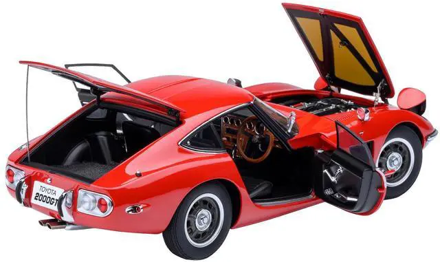 Alt view image 2 of 6 - 1967 Toyota 2000GT RHD (Right Hand Drive) Red 1/18 Model Car by Autoart