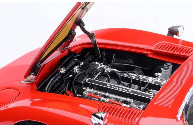 Alt view image 3 of 6 - 1967 Toyota 2000GT RHD (Right Hand Drive) Red 1/18 Model Car by Autoart