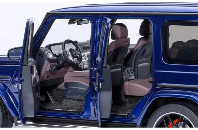 Alt view image 5 of 6 - 2019 Mercedes-Benz AMG G63 Brilliant Blue Metallic 1/18 Model Car by Autoart