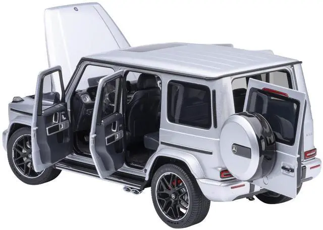 Alt view image 2 of 6 - 2019 Mercedes-Benz AMG G63 Iridium Silver Metallic 1/18 Model Car by Autoart