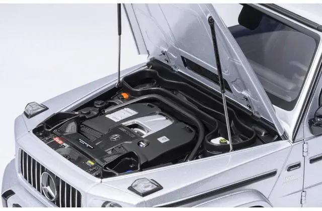 Alt view image 3 of 6 - 2019 Mercedes-Benz AMG G63 Iridium Silver Metallic 1/18 Model Car by Autoart
