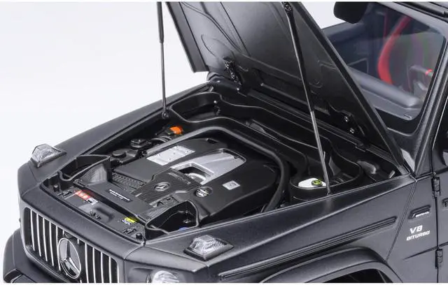 Alt view image 3 of 6 - 2019 Mercedes-Benz AMG G63 Matt Black 1/18 Model Car by Autoart