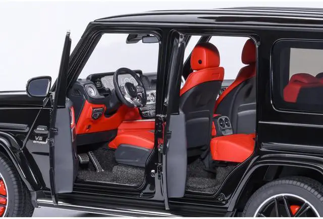 Alt view image 5 of 6 - 2019 Mercedes-Benz AMG G63 Black with Red Interior 1/18 Model Car by Autoart