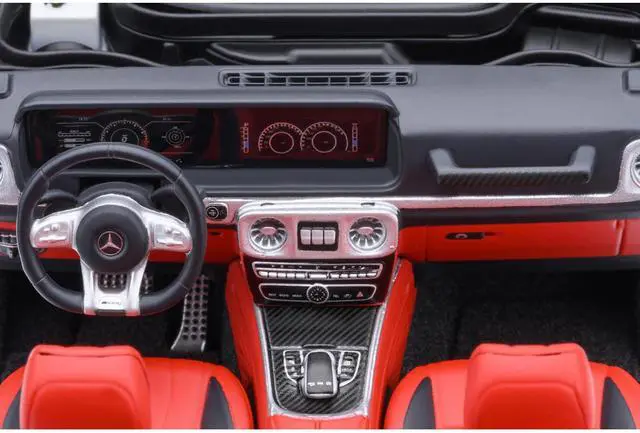 Alt view image 6 of 6 - 2019 Mercedes-Benz AMG G63 Black with Red Interior 1/18 Model Car by Autoart