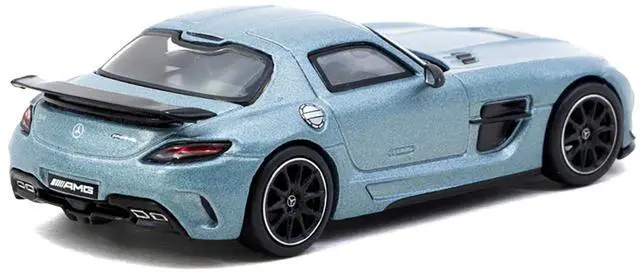 Alt view image 3 of 6 - Mercedes-Benz SLS AMG Coupe Black Series Matte Blue Metallic "Global64" Series 1/64 Diecast Model Car by Tarmac Works