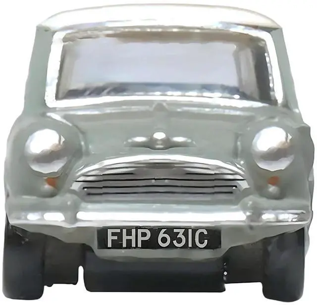 Alt view image 3 of 6 - Mini Classic Tweed Gray with Cream Top 1/148 (N) Scale Diecast Model Car by Oxford Diecast