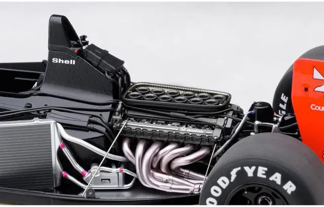 Alt view image 3 of 7 - McLaren Honda MP4/6 #1 Ayrton Senna 2nd Place Formula One F1 Japanese GP (1991) (with McLaren Logo) 1/18 Model Car by Autoart