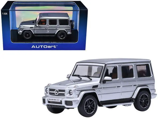 Main image of 2017 Mercedes-Benz AMG G 63 Silver Metallic 1/64 Model Car by Autoart