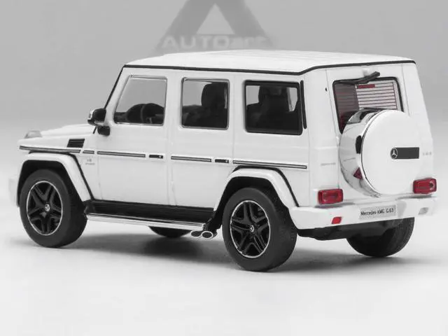 Alt view image 3 of 6 - 2017 Mercedes-Benz AMG G 63 White 1/64 Diecast Model Car by Autoart