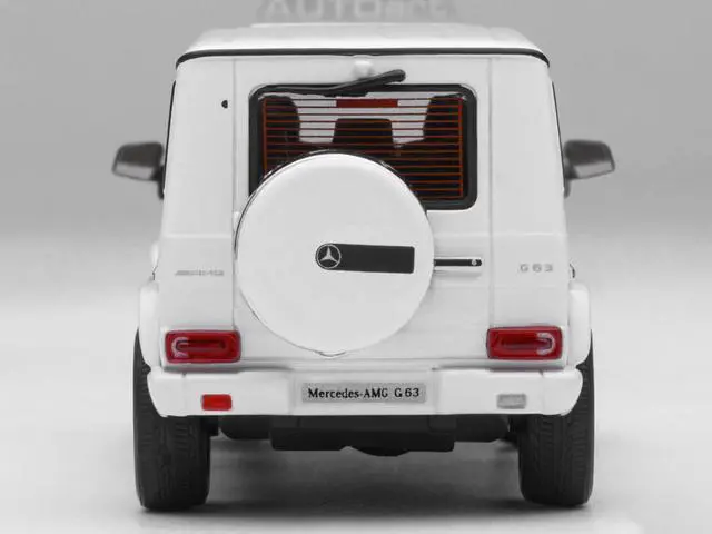 Alt view image 5 of 6 - 2017 Mercedes-Benz AMG G 63 White 1/64 Diecast Model Car by Autoart