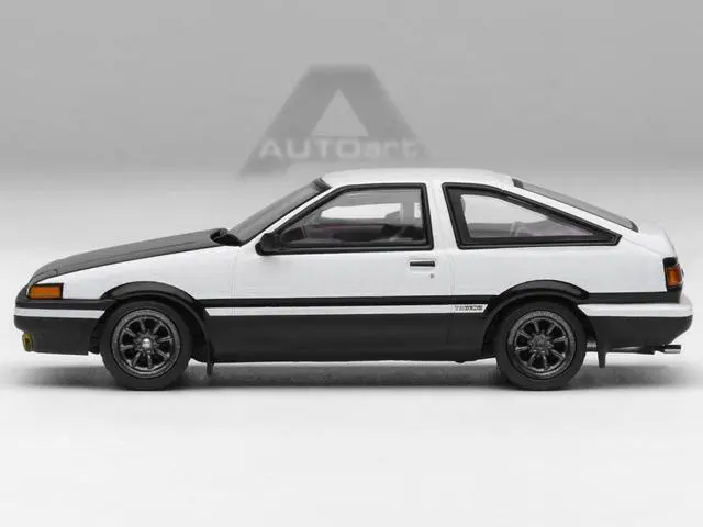 Alt view image 2 of 6 - Toyota Sprinter Trueno (AE86) RHD "Project D Final Version" White with Graphics "Initial D" 1/64 Diecast Model Car by Autoart