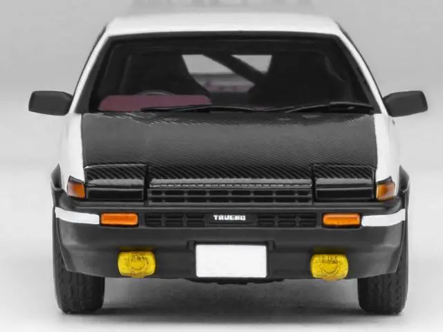 Alt view image 4 of 6 - Toyota Sprinter Trueno (AE86) RHD "Project D Final Version" White with Graphics "Initial D" 1/64 Diecast Model Car by Autoart