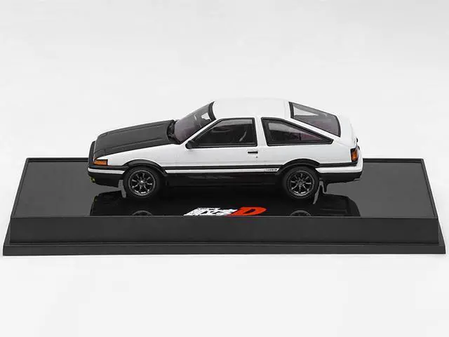 Alt view image 6 of 6 - Toyota Sprinter Trueno (AE86) RHD "Project D Final Version" White with Graphics "Initial D" 1/64 Diecast Model Car by Autoart