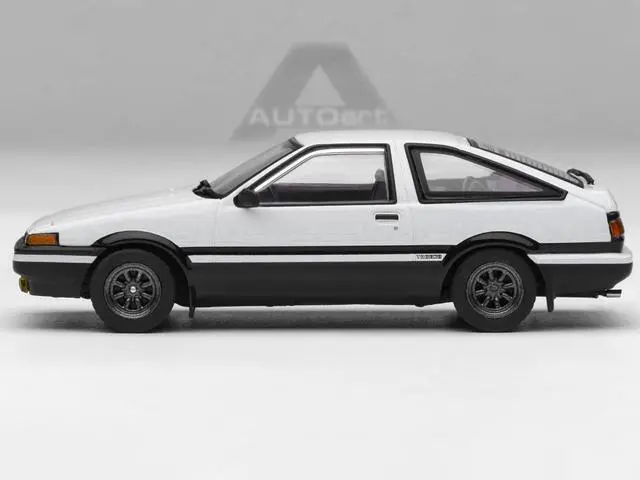 Alt view image 2 of 6 - Toyota Sprinter Trueno (AE86) RHD White with Graphics "Initial D" (1998-2021) TV Series 1/64 Diecast Model Car by Autoart