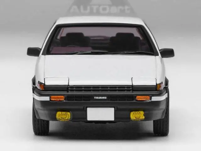 Alt view image 4 of 6 - Toyota Sprinter Trueno (AE86) RHD White with Graphics "Initial D" (1998-2021) TV Series 1/64 Diecast Model Car by Autoart