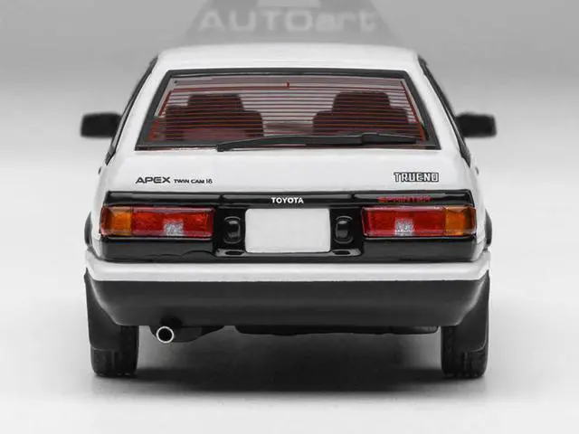 Alt view image 5 of 6 - Toyota Sprinter Trueno (AE86) RHD White with Graphics "Initial D" (1998-2021) TV Series 1/64 Diecast Model Car by Autoart
