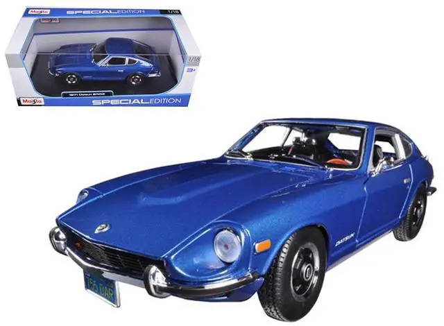 Main image of 1971 Datsun 240z Blue Metallic 1/18 Diecast Model Car by Maisto